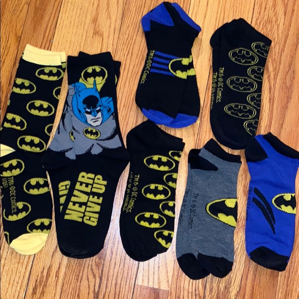 Lot of 7 Pairs of Batman Socks